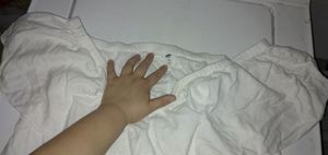 Wgite and blue shoulder dress